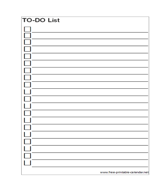 To-do Template, To Do List Layout, Todo List Layout