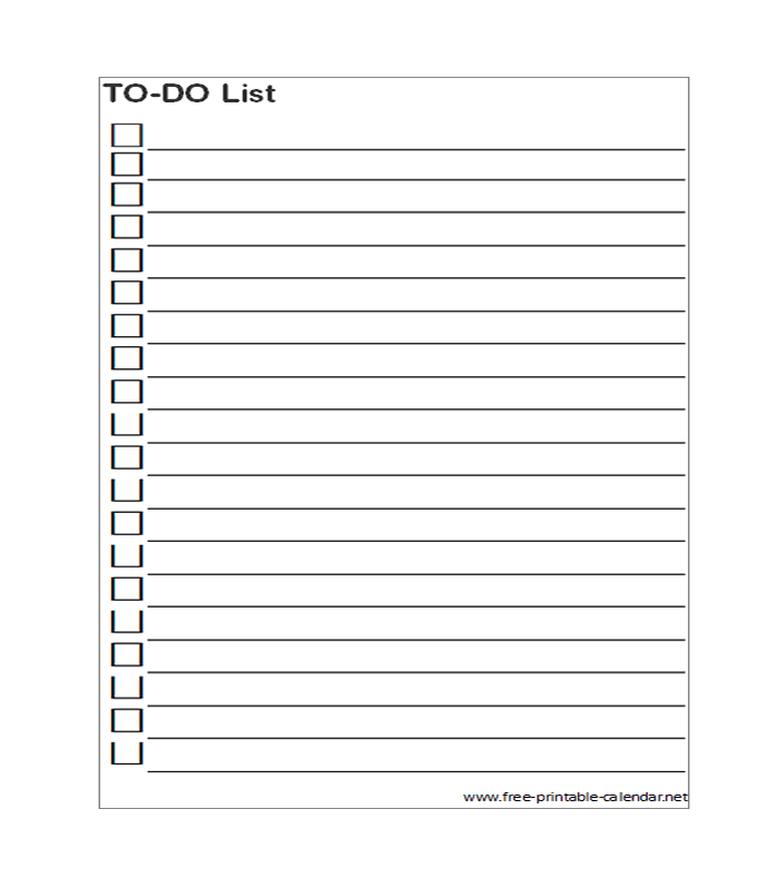Weekly To Do List Printable Checklist Template Paper Trail Design The 